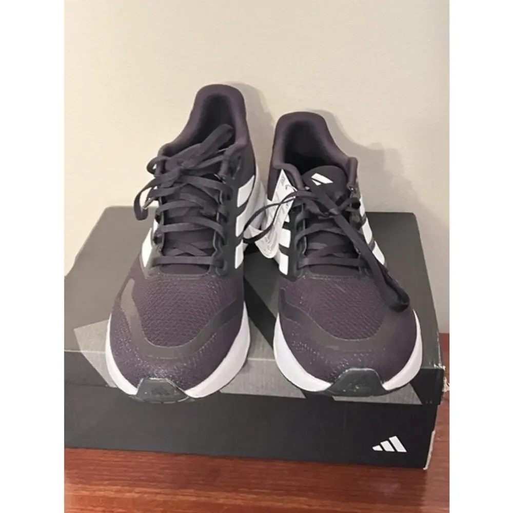 Mens Adidas Run Falcon 5 Black/White Athletic Sneaker Size 10